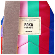 Roka Willesden Large Recycled Canvas Crossbody Bag - Wide Multi Stripe