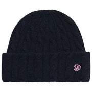 Superdry & Co Premium Cable Knit Beanie Hat - Eclipse Navy