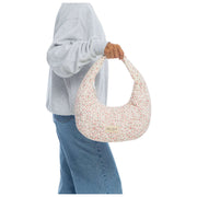Moon Nude Peony Hoop Bag - Pink/White