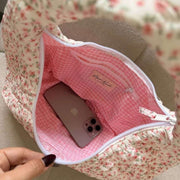 Moon Nude Peony Hoop Bag - Pink/White