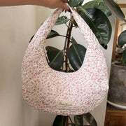 Moon Nude Peony Hoop Bag - Pink/White