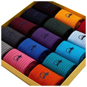 London Sock Company Simply Sartorial 15-Pair Sock Box Set - Grey/Blue/Orange/Yellow