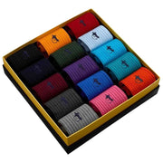 London Sock Company Simply Sartorial 15-Pair Sock Box Set - Grey/Blue/Orange/Yellow