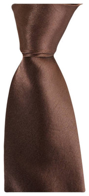 Knightsbridge Neckwear Regular Polyester Tie - Dark Brown