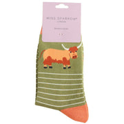 miss-sparrow-london-highland-cow-and-stripes-bamboo-socks---moss-green-34596312