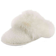 totes-toasties-sparkle-textured-faux-fur-mule-slippers---cream-34475886