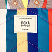 Roka Canfield B Medium Recycled Canvas Backpack - Wide Multi Stripe