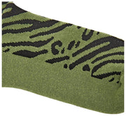 Roka Wimbledon Crew Socks - Mixed Animal Artichoke Green