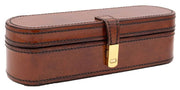 Orton West Leather Rounded Corner Jewellery Box - Brown