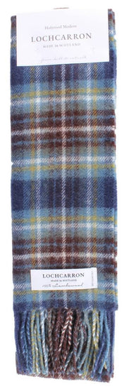 Locharron of Scotland Holyrood Modern Lambswool Scarf - Blue/Navy/White
