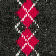 dents-argyle-marl-yarn-knitted-gloves---charcoalfuchsia-pink-34478101