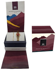 Danish Design Eloise Wrist Watch and Bracelet Set - Gold/Burgundy