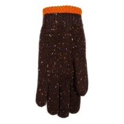 dents-argyle-marl-yarn-knitted-gloves---chocolate-brownpumpkin-orange-34478107
