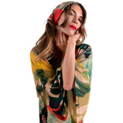 powder-exotic-leaves-silk-square-scarf---redbeigegreen-35503454