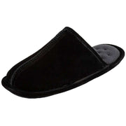 isotoner-real-suede-mule-slippers---black-34523273