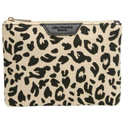 Alice Wheeler London Animal Print Pouch - Light Leopard/Black