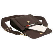 Alice Wheeler London Bloomsbury Crossbody Bag - Chocolate Brown