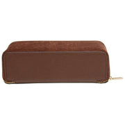 Alice Wheeler London Kensington Small Suede Train Case - Chocolate Brown