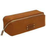 Alice Wheeler London Kensington Small Suede Train Case - Fudge Tan