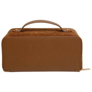 Alice Wheeler London Kensington Suede Train Case - Fudge Tan