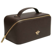 Alice Wheeler London Luxury Train Case - Chocolate Brown
