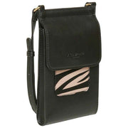 Alice Wheeler London Mini Bloomsbury Crossbody Bag - Black/Zebra