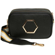 Alice Wheeler London Pimlico Honeycomb Cross Body Bag - Black