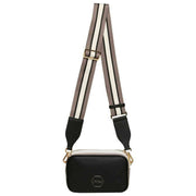 Alice Wheeler London Pimlico Honeycomb Tricolour Cross Body Bag - Black/Grey/White