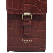 Assots London Petra Mobile Phone Crossbody Bag - Red