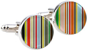 Bassin and Brown Stripe Cufflinks - Multi-colour