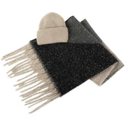 totes-toasties-chunky-woven-blanket-scarf-and-hat-set---oat-creamgrey-34518244