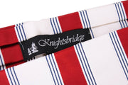 Knightsbridge Neckwear Striped Silk Cravat - Red/Cream