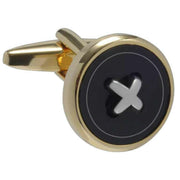 david-van-hagen-cross-button-cufflinks---goldblack-34497177