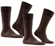 Falke Happy 2 Pack Socks - Dark Brown
