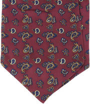 Knightsbridge Neckwear Small Paisley Silk Cravat - Wine