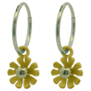 ti2-titanium-ten-petal-flower-charm-hoop-earrings---yellow-34437808