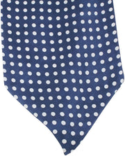 Knightsbridge Neckwear Polka Dot Silk Cravat - Blue/White
