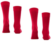 Falke Happy 2 Pack Socks - Scarlet Red