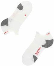 Falke Running 5 Invisible No Show Socks - White