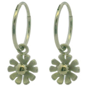 ti2-titanium-ten-petal-flower-charm-hoop-earrings---natural-silver-34437814