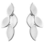 Beginnings Flowing Petals Drop Earrings - Silver