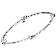 Beginnings Love Knot Bangle - Silver