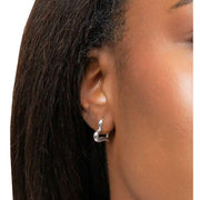 Beginnings Open Heart Hoop Earrings - Silver