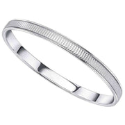 Beginnings Ridged Spinner Bangle - Silver