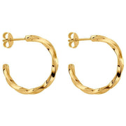 Beginnings Twisted 3/4 Hoop Earrings - Gold