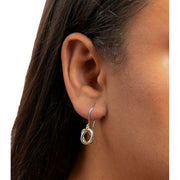 Beginnings Woven Circle Drop Earrings - Silver/Gold