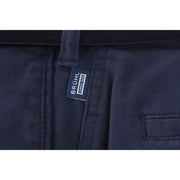 BRUHL Montana Pima Stretch Gabardine Autumn Weight Chinos - Blue