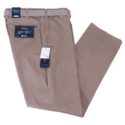 BRUHL Parma B Textured Cotton Chinos - Maroon Brown