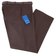 BRUHL Robert Lightweight Wool Mix Smart Trousers - Brown