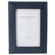 Byron and Brown Slim Classic Nappa Leather 6 x 4 Photo Frame - Navy